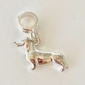 Dachshund Doxie Dog European Bead Charm Bracelet Silver Plated Vet Gift Rescue
